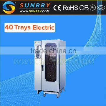 Electric Steaming Baking Oven Professional Baking Oven Steam 40 Trays Electric Combi Steamer Oven (SY-CV20B SUNRRY)