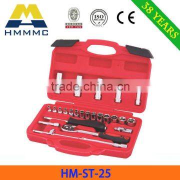 25PCS 1/4" DR. Socket Wrench Set Made In China