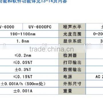 MCL-UV-6000 UV/VIS Spectrophotometer