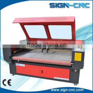 best price laser jeans cloth leather cutting machines with auto feeding system 80w 100w CO2 laser tube