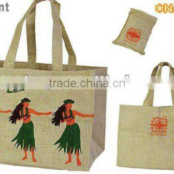 foldable natural gift jute bags