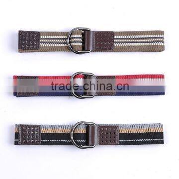 Deduction D Quality Woven Men And Women Cowboy Wild Striped Canvas Belt photo-2