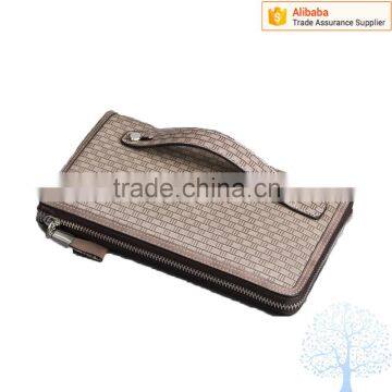 Mens vintage clutch bag and custom pattern leather wallet