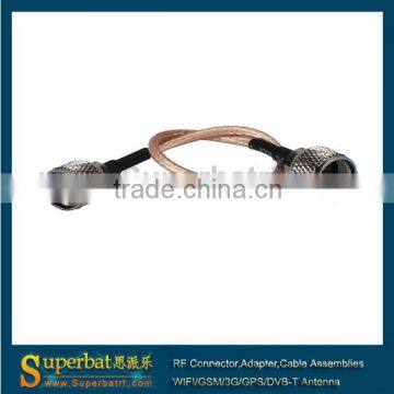 mini-UHF male straight to mini-UHF male straight pigtail Cable RG316 15cm