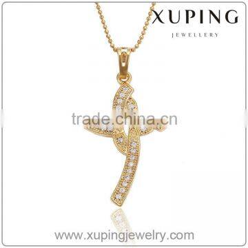 32511 xuping jewelry jewerlly 18k gold plated pendant wholesale cross necklace pendant