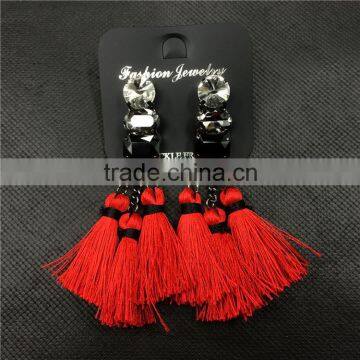 Fashion Tassel Stud Earrings For Women Luxury Crystal Jewelry New Design photo-5