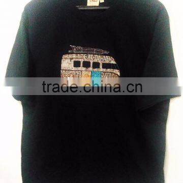 100% ORGANIC COTTON MENS T-SHIRT WITH AUS COMBI PRINT