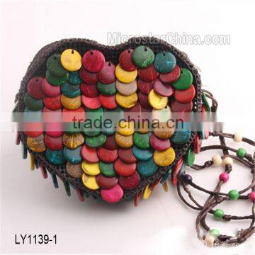 2016 Mobile Phone Bags Handmade National Trend Coin Purse Coconut Shell Shoulder Bag Quality Choice
