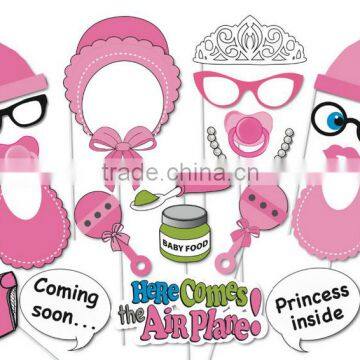 Baby Shower Girl Birthday Party Children's Day Christmas Pink Color Photo Booth Props