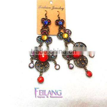 Exaggerated Fashion Alloy Earrings Gemstone Earrings photo-4