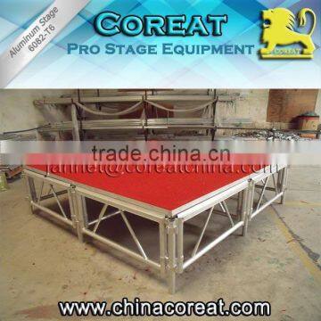 Stage Platform Adjustable Leg Mobile Folding Stage