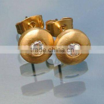 2013 gold plating cute stainless steel jewelry earring