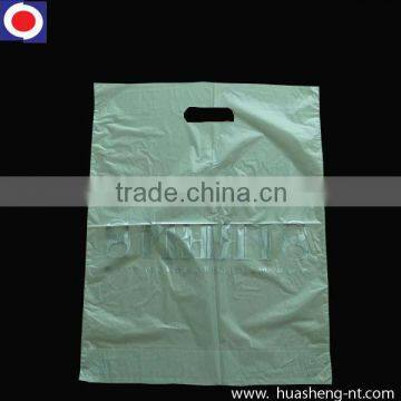 HDPE white die cut handle plastic bags