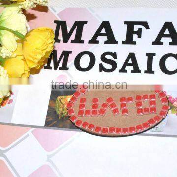 Red Colors Square Shape 5*5mm Craft Ceramic Tile