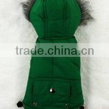 pet coat/dog coat. green pocket jacket