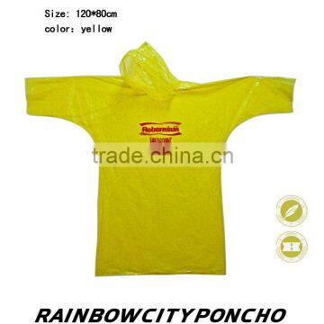 promotional PE rainwear poncho overpull