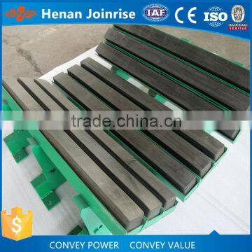 Antistatic and flame-retardant impact bed for belt conveyor