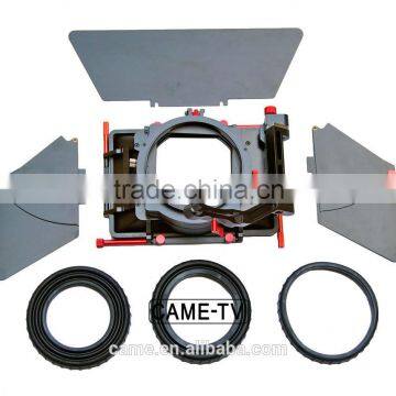 CAME-TV DSLR Rigs ABS 4 X 4 Matte Box for A7S 7D 5D2 5D3 Camera 15mm Rod