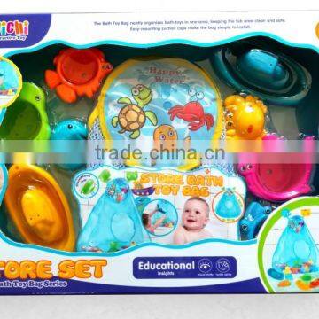 2016 baby store bath toy bag set fisher baby swing ABS material with window box