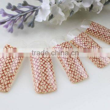 Long airbrush artificial nails predesign false nails