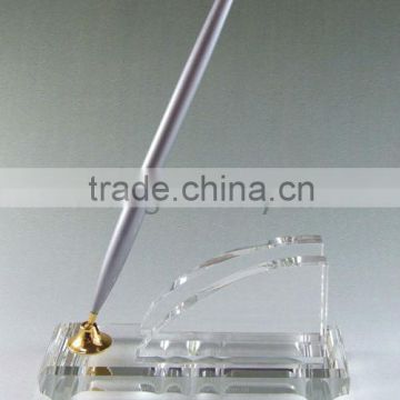 Hot sale crystal office stationery pen holder for business gift