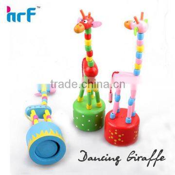 colorful dancing giraffe wooden toys