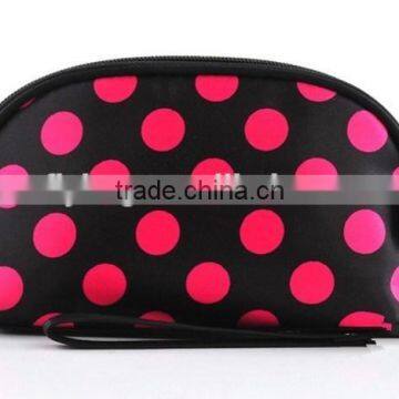 Satin Dots Printing Cosmetic Pouch