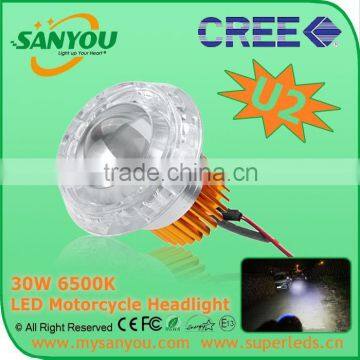 Sanyou 30w 6500k Motorcycle LED Headlight