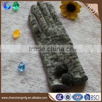 Wholesale ladies cute winter cashmere wool touch screen gloves