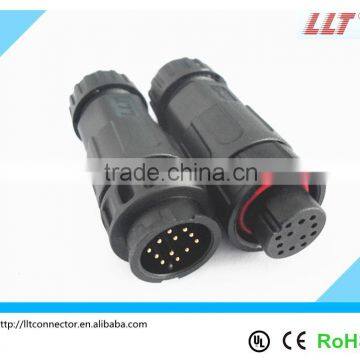 waterproof cable connector 12 pin signal linker