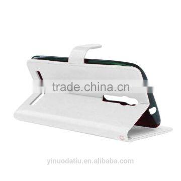 PU Leather Cell Phone Flip Wallet Kickstand Case for ASUS ZenFone 2