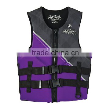 Top quality nice design neoprene nylon float jacket waist life jacket