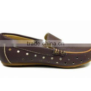 Custom Summer Breathable Perforated Upper No Lace Loafer for Boys