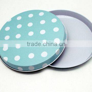 Round tin tray