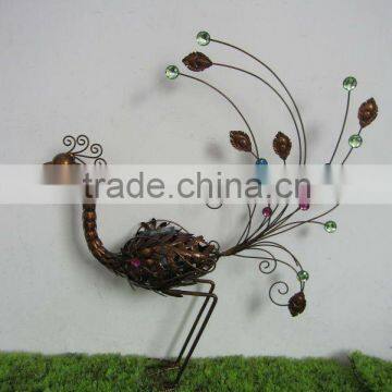 new! metal peacock statue garden decoration