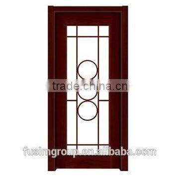 latest design wooden door interior door with big glass insert