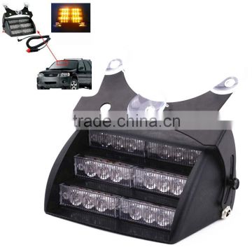 18 LED 12V Strobe Emergency Flashing Warning Light + Car Cigarette Adapter