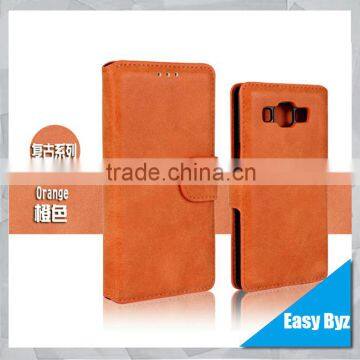 Simple style pu leather flip case for Samsung GALAXY A5 ,for Samsung GALAXY A5 high-end book style phone case