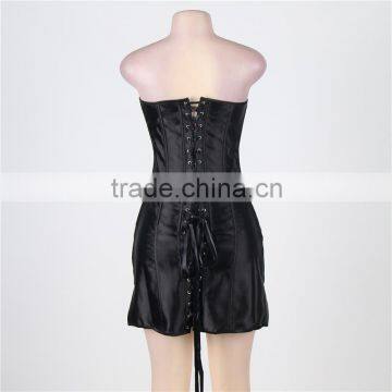 New Design Mature Women Sexy Leather Lingerie Bustier Sexy Corset photo-4