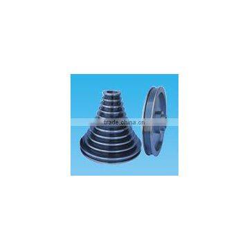 Ceramic coated tower pulley for fine-e xtension machines