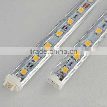 Illuminance Under LED Cabinet Seamless Rigid Bar Light Strip SMD5050 72led/m 18w 1584LM 12v White Color With Clear Cover
