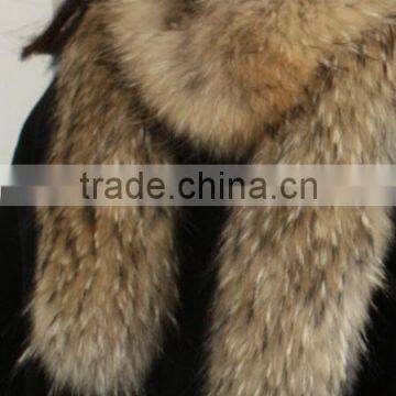 2015 long racoon fur scarf for women