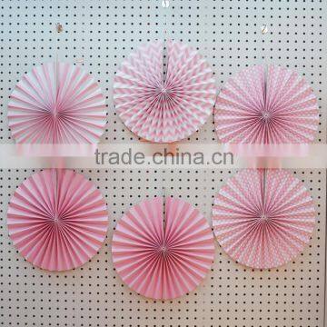 6 Pieces set decorative fan paper ,wall hanging paper fan