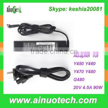 Original new Y450 Y460 Y470 Y480 G480 laptop charger for Lenovo 20V 4.5A 90W ac adapter replacement