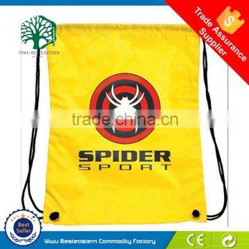 custom printed black pvc drawstring bags