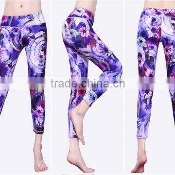 High Quality Colorful Printing Ladies Wearing Tight Yoga Pants hot Sale