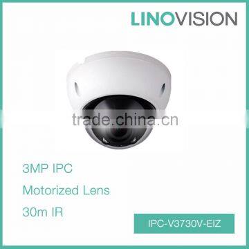 3 Megapixel Full HD Network Vandal-Proof Motorized Lens 30m IR Dome IPC Camera