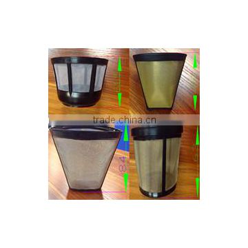 Basket style Permanent coffee filter stainless steel mesh