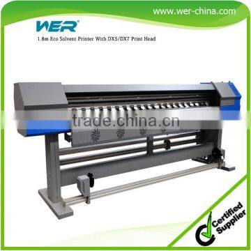 2016 new design 1.8m WER indoor and outdoor printing machine for beach banner