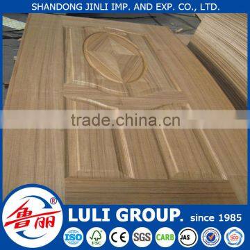 best price wood veneer surfaced HDF door skin made from LULIGROUP China manufacture